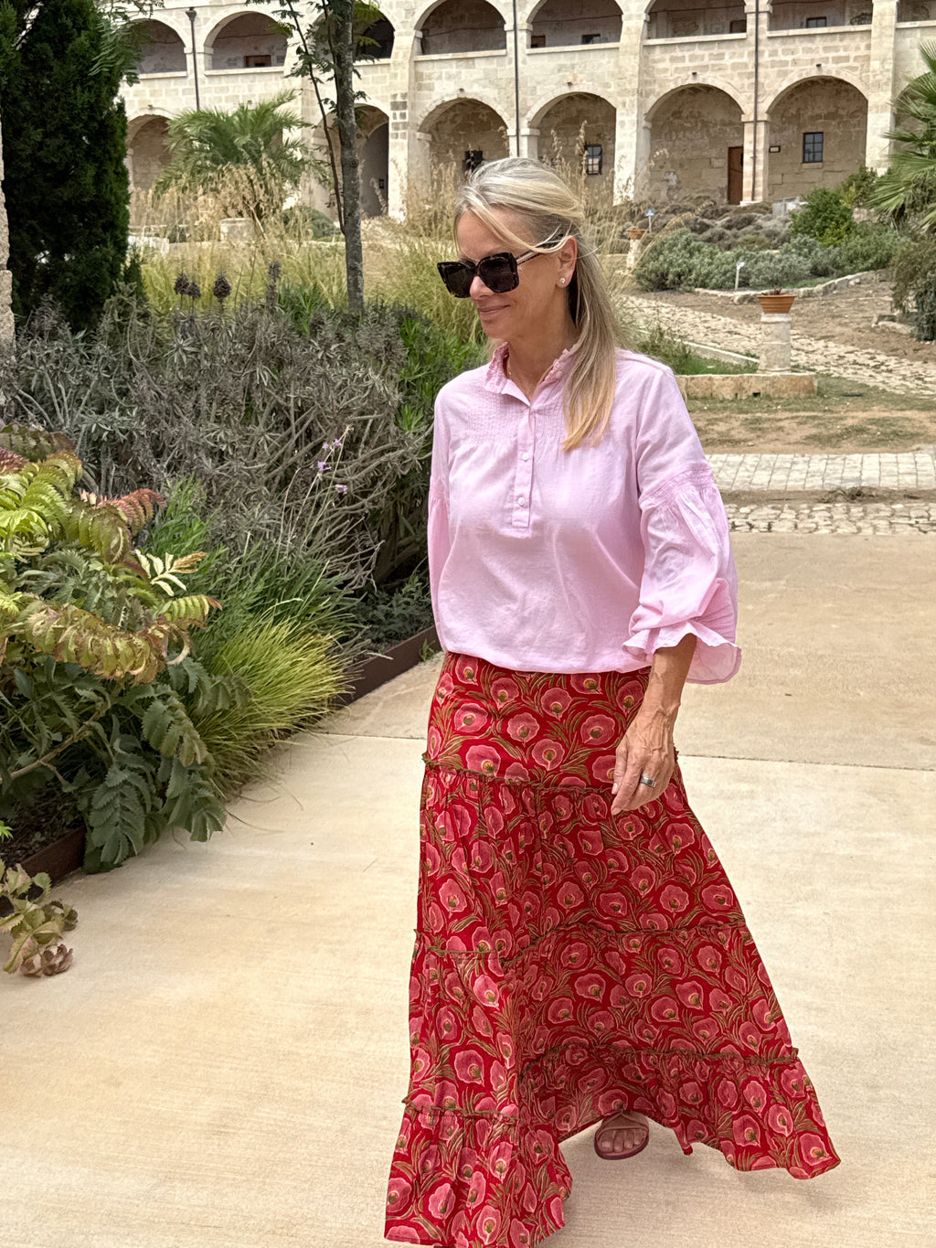 Amy Blouse - Pink Cotton Voile