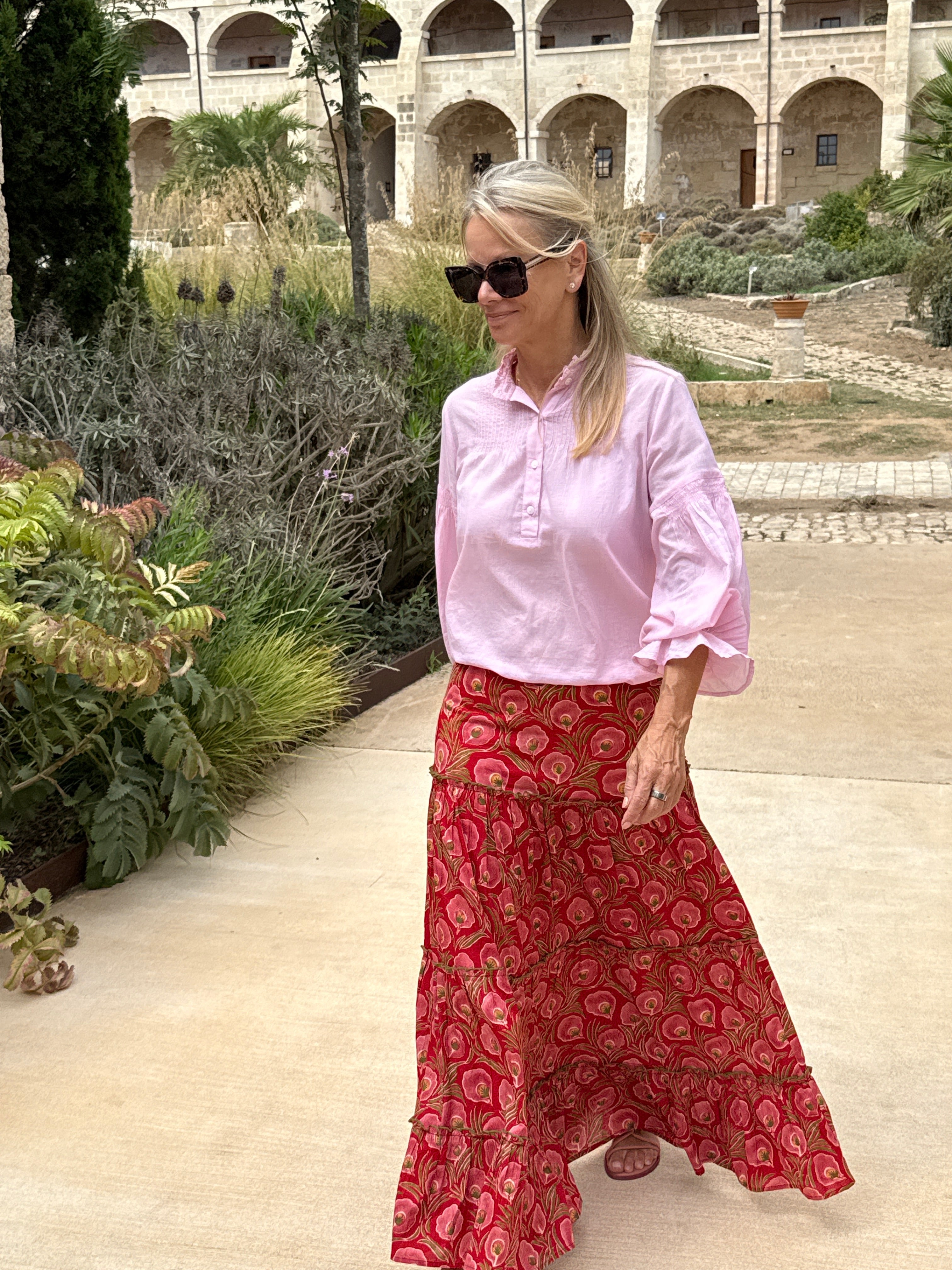 Amy Blouse - Pink Cotton Voile