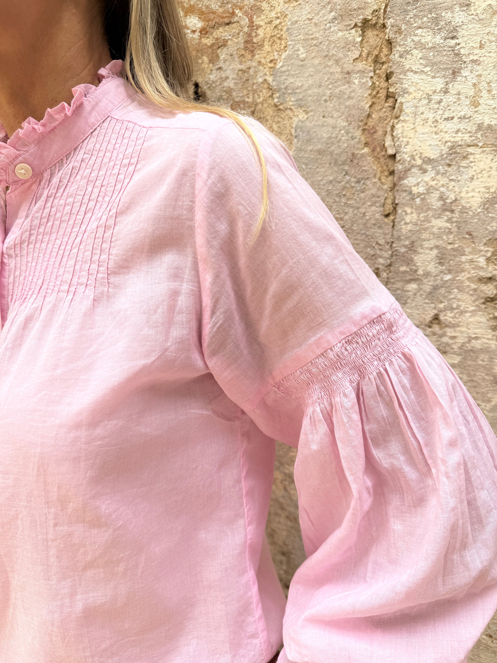 Amy Blouse - Pink Cotton Voile
