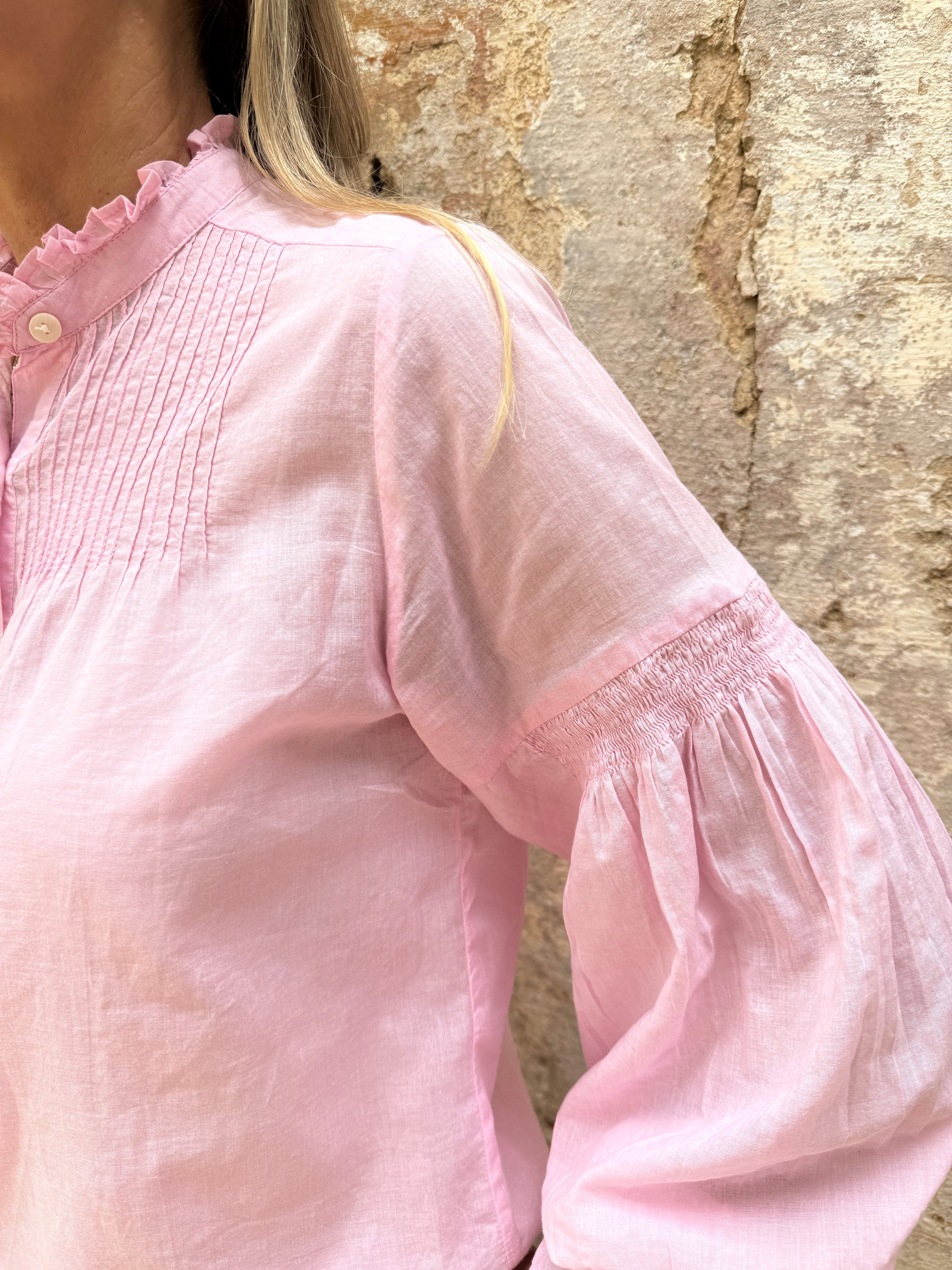 Amy Blouse - Pink Cotton Voile