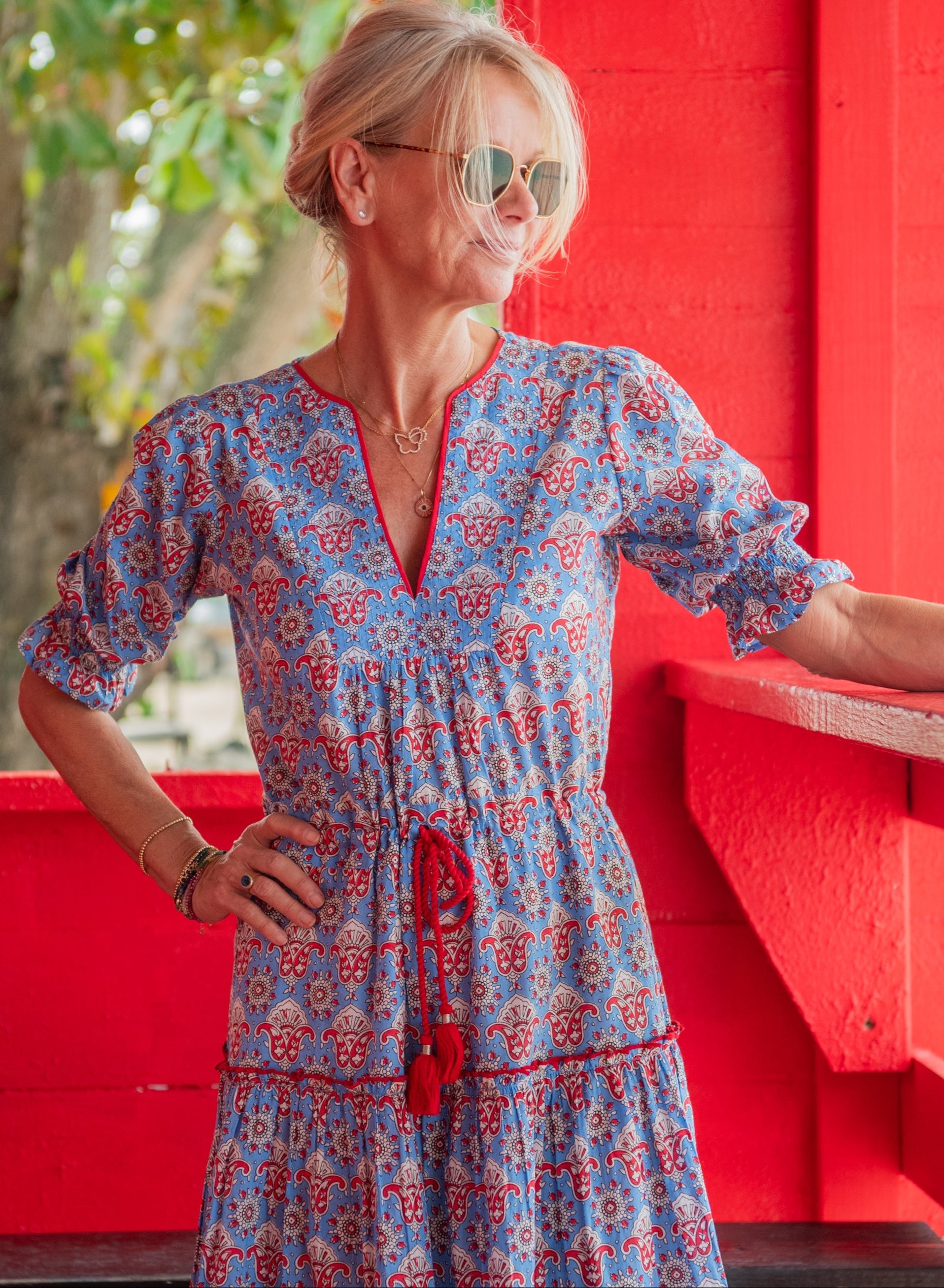 Tara Dress - Red Lotus