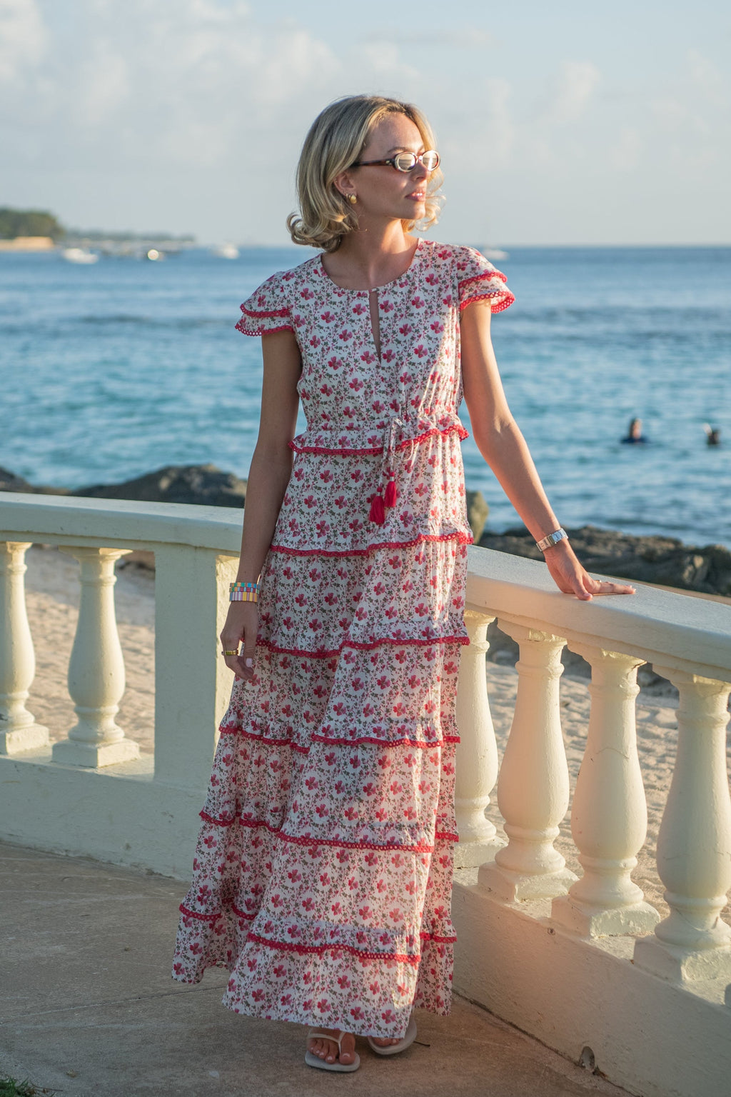Sabrina Dress - Bright Flower Circle