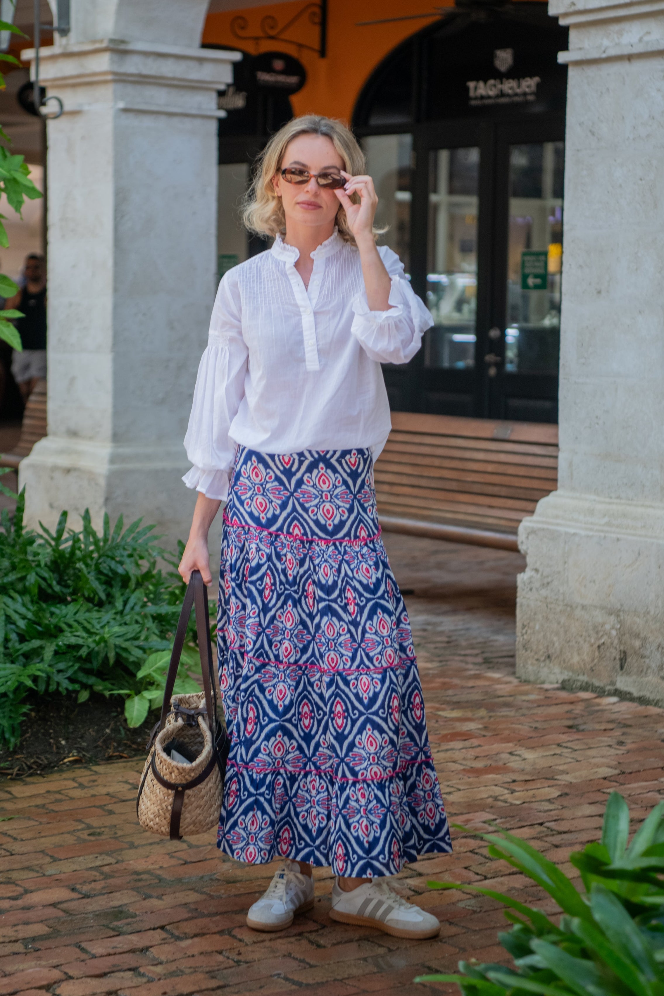 Tatjana Skirt - Blue Ikat