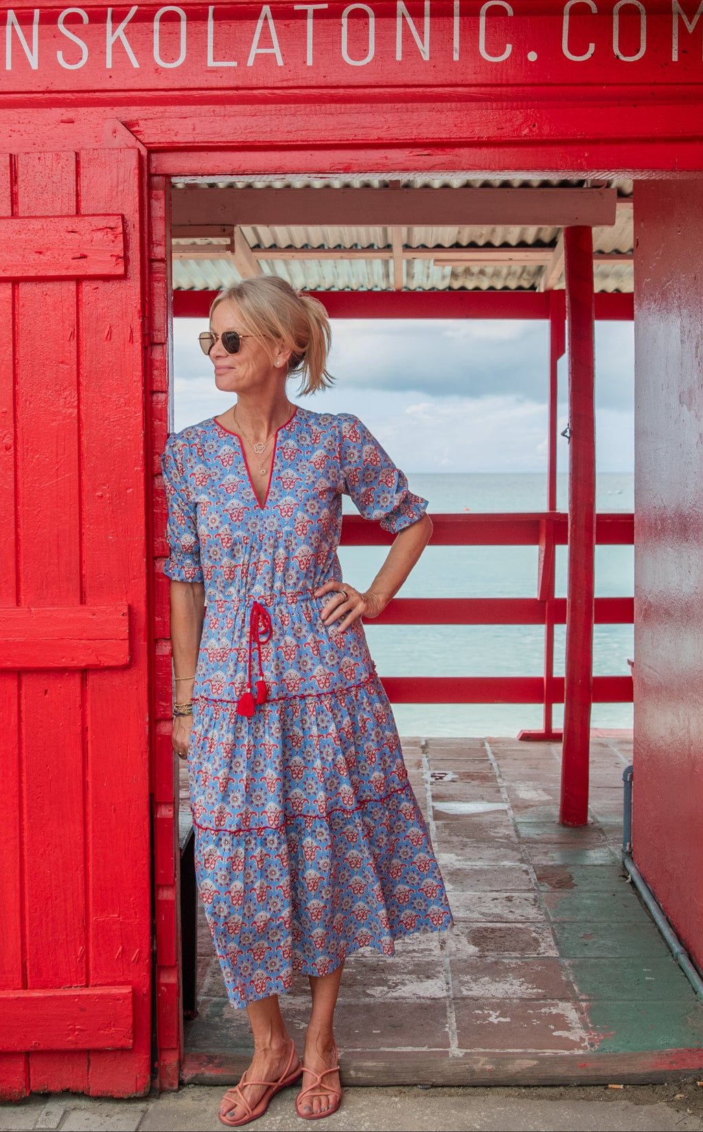 Tara Dress - Red Lotus