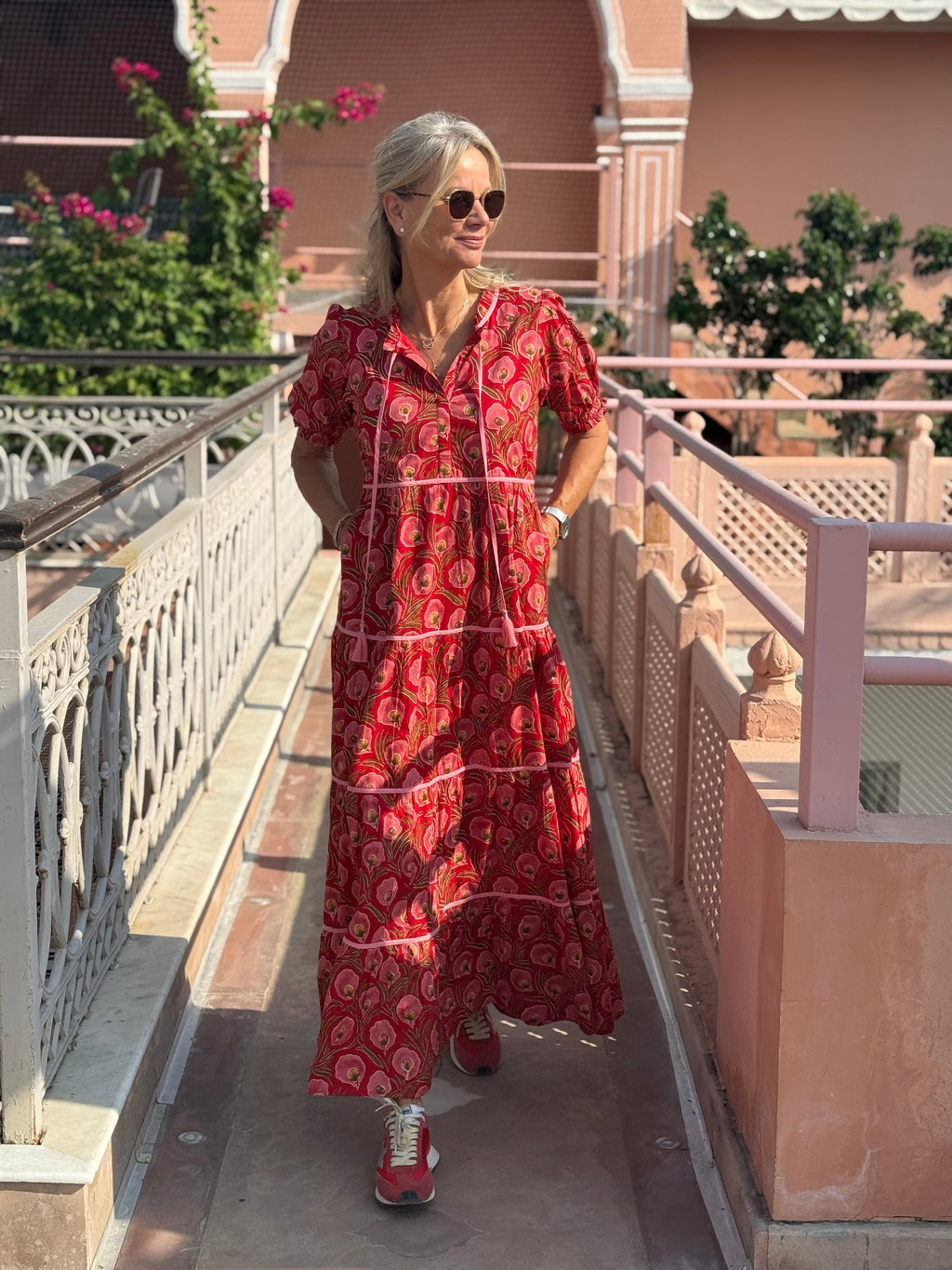 Tasha Dress - Red Daisy