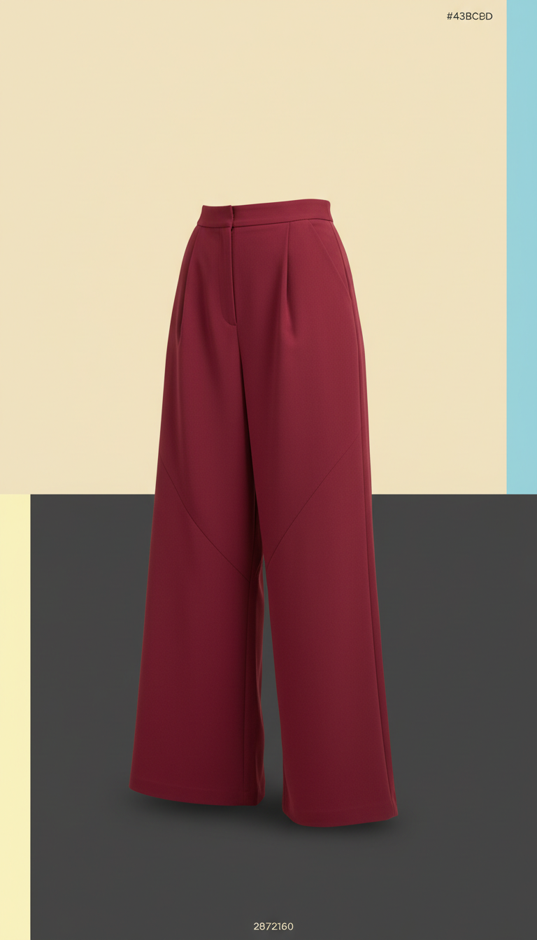 Wide-leg trousers in berry pop