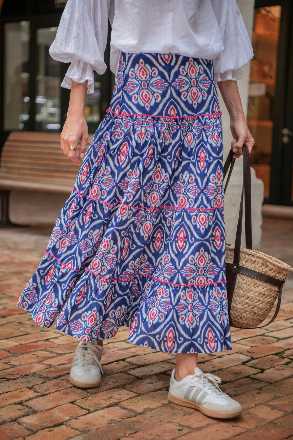 Tatjana Skirt - Blue Ikat
