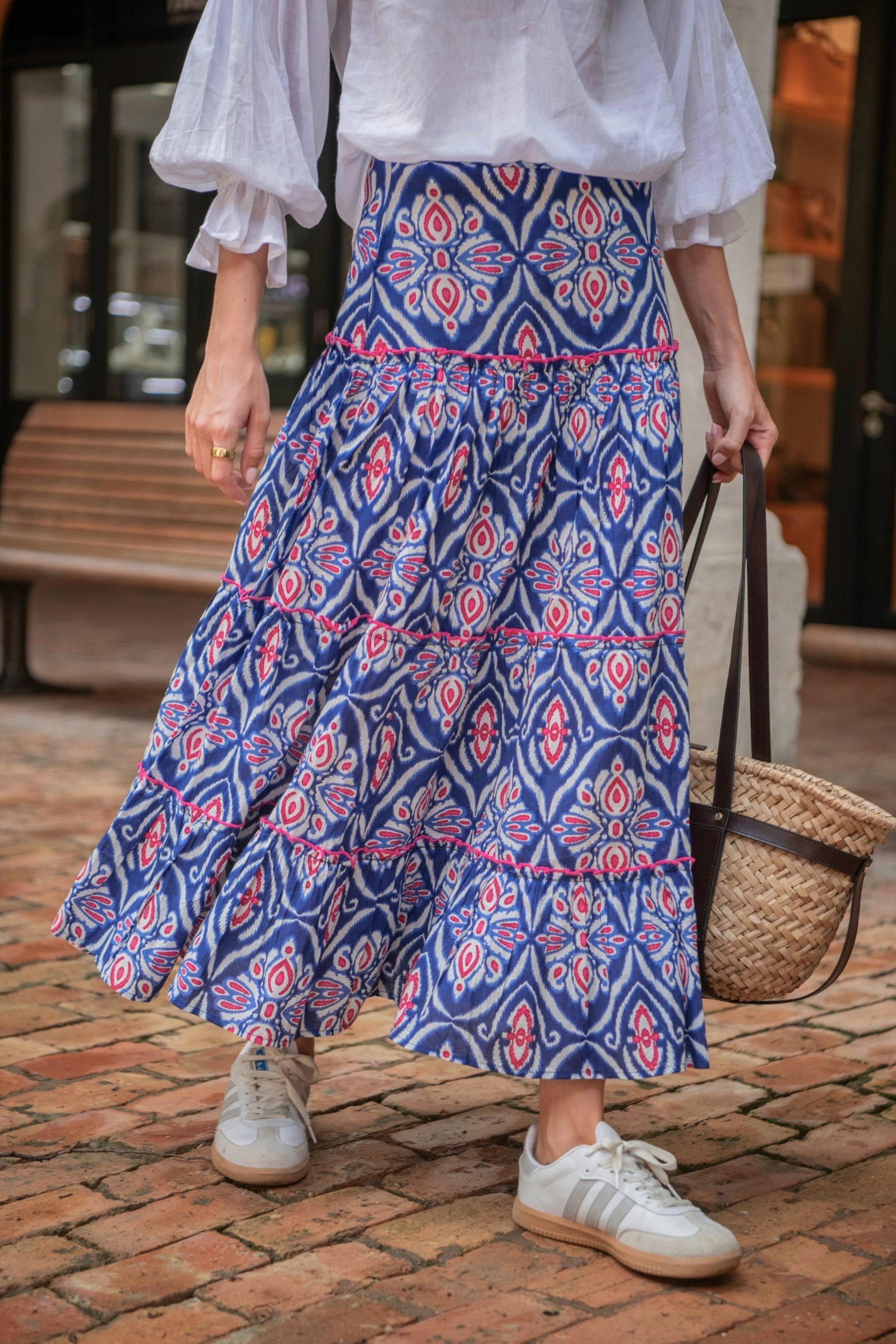 Tatjana Skirt - Blue Ikat